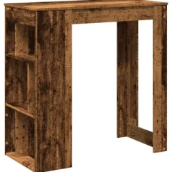 vidaXL Matbord>Barbord med ställ åldrat trä 102x50x103,5 cm konstruerat trä