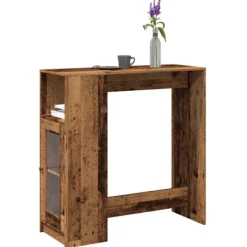 vidaXL Matbord>Barbord med ställ åldrat trä 101x40x103,5 cm konstruerat trä