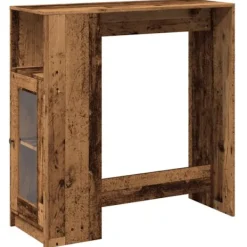 vidaXL Matbord>Barbord med ställ åldrat trä 101x40x103,5 cm konstruerat trä