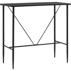 vidaXL Matbord>Barbord svart 120x60x110 cm MDF