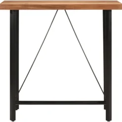 vidaXL Balkongmöbler>Barbord 110x55x107 cm massivt akaciaträ och järn