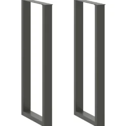 vidaXL Matbord>Barbordsben U-formade 2 st antracit 50x(110-111) cm stål