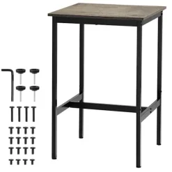 DUOKU Balkongmöbler>Bar--610 x 610 x 914 mm- Hög Bord med Stabil Metallstruktur - Smalt och Långt Kontorsbord för Cocktails