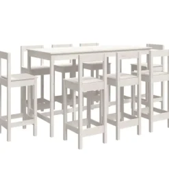 vidaXL Köksö>Barmöbler 9 delar massiv furu