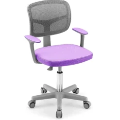 Northix Kontorsmöbler>Barnstol 360° vridbar ungdomsstol 80-91,5cm höjdjusterbar 54 x 50 x 80-91,5cm lila