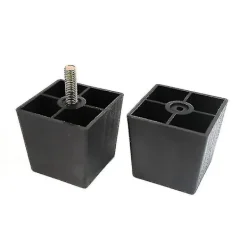 Soffor>Bazhou soffben i fyrkant plast soffa ben möbel ben stigare set om 4 (4 stycken svart)