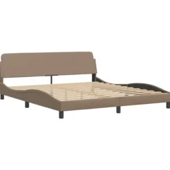 vidaXL Sängar>Bed Frame "Dover" Cappuccino 180x200 cm Faux Leather