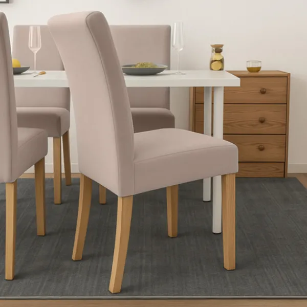 Northio Stolar>Beige stolsöverdrag, set om 6, töjbart tyg