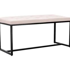 BellaFurn Soffor>Bench Black Base - SOFA - Hög sittplatskomfort | Färg: Crème | Material: damm