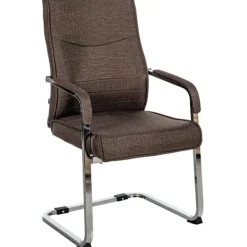 BellaFurn Kontorsmöbler>Besöksstol - Värdstol - Hög sittplatskomfort, ergonomisk design, Artificiellt läder/tygalternativ | Färg: Brun | Material: damm
