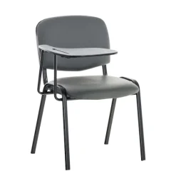 BellaFurn Kontorsmöbler>Besöksstol med fällbord - mötesstol - Bekväm quiltad sittfärg: Grå