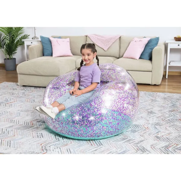 B2X Sittsäckar>Bestway 75115 uppblåsbar glitterstol