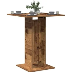 vidaXL Balkongmöbler>Bistrobord åldrat trä 60x60x75 cm konstruerat trä