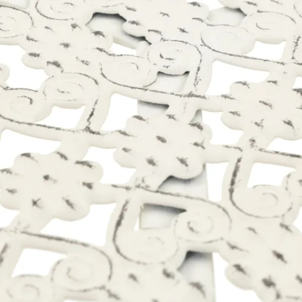 vidaXL Småbord>Bistrobord vintage stil rund metall 40x70 cm vit