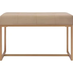 vidaXL Balkongmöbler>Bänk 80 cm beige sammet