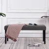 vidaXL Balkongmöbler>Bänk 106 cm konstläder grå