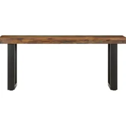 vidaXL Pallar>Bänk 110 cm massivt återvunnet trä och stål