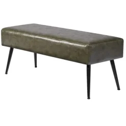 DUOKU Balkongmöbler>Bänk - - CWD0016CA-KD-GRÖN - PU-läder - 110 x 40 x 43 cm - 300 kg