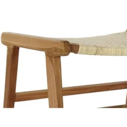 Pallar>bänk 65 x 47 x 40 cm naturlig teakplast flerfärgad ljusbrun