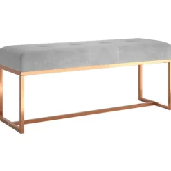 vidaXL Balkongmöbler>Bänk grå 110x36x45 cm sammet