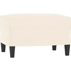 vidaXL Pallar>Bänk gräddvit 70x35x41 cm sammet