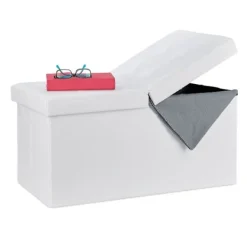 Northio Kistor & Koffertar>Bänk i konstläder med fällbart lock