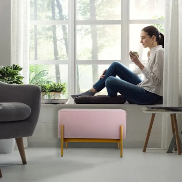 Northix Sittpuffar>Bänk i sammet