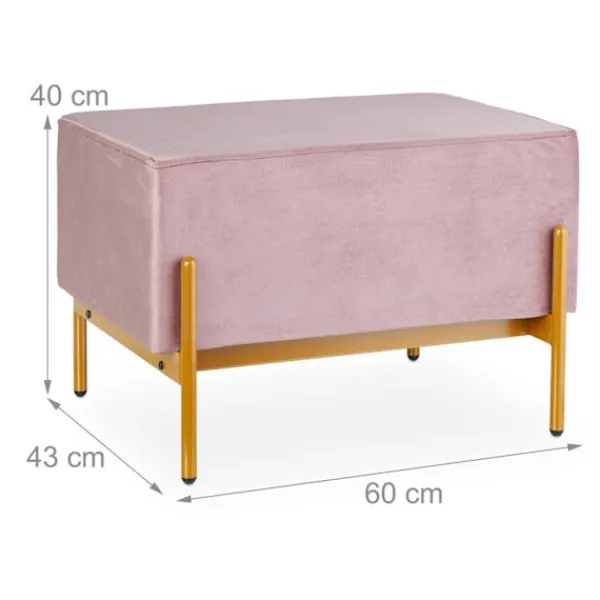 Northix Sittpuffar>Bänk i sammet