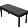 vidaXL Balkongmöbler>Bänk konstläder svart