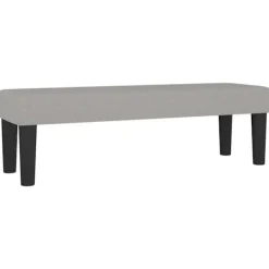 vidaXL Balkongmöbler>Bänk ljusgrå 100x30x30 cm tyg