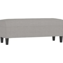 vidaXL Balkongmöbler>Bänk ljusgrå 100x35x41 cm tyg