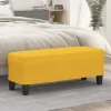 vidaXL Balkongmöbler>Bänk ljusgul 100x35x41 cm tyg