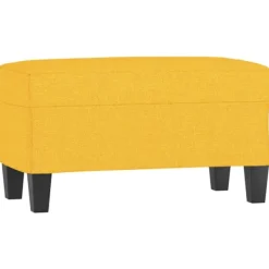 vidaXL Sittpuffar>Bänk ljusgul 70x35x41 cm tyg