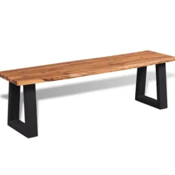vidaXL Balkongmöbler>Bänk massivt akaciaträ 160 cm