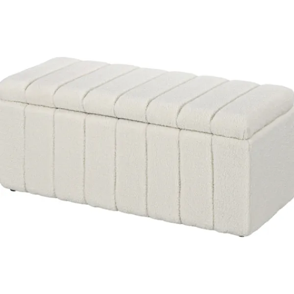 Northio Kistor & Koffertar>Bänk med förvaringsutrymme, stoppad bänk, sängbänk med träben, sittbräda för hall, sovrum, vardagsrum, 102 x 45 x 46cm