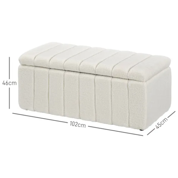 Northio Kistor & Koffertar>Bänk med förvaringsutrymme, stoppad bänk, sängbänk med träben, sittbräda för hall, sovrum, vardagsrum, 102 x 45 x 46cm