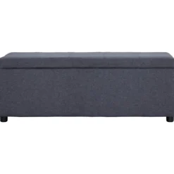 vidaXL Kistor & Koffertar>Bänk med förvaringsutrymme 116 cm mörkgrå polyester