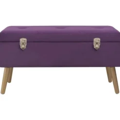 vidaXL Kistor & Koffertar>Bänk med förvaringsutrymme 80 cm lila sammet