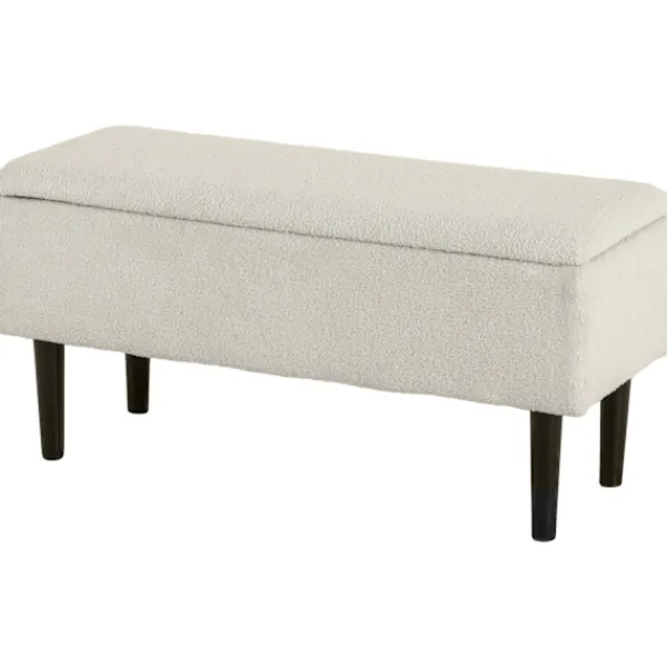 Northio Kistor & Koffertar>Bänk med förvaringsutrymme, sängbänk, stoppad bänk med fällbart lock, sammetslook, bröstbänk för vardagsrum, sovrum, 95 x 38 x 45 cm