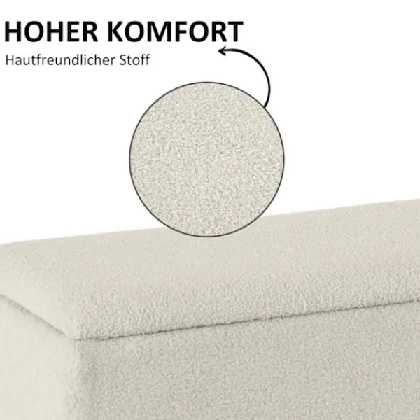 Northio Kistor & Koffertar>Bänk med förvaringsutrymme, sängbänk, stoppad bänk med fällbart lock, sammetslook, bröstbänk för vardagsrum, sovrum, 95 x 38 x 45 cm