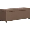 vidaXL Kistor & Koffertar>Bänk med förvaringsutrymme 116 cm brun polyester