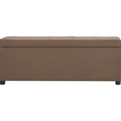 vidaXL Kistor & Koffertar>Bänk med förvaringsutrymme 116 cm brun polyester