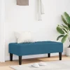 vidaXL Pallar>bänk med kudde Blå 113 x 57 x 39 cm Sammet