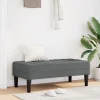 vidaXL Balkongmöbler>bänk med kudde Mörkgrå 113 x 57 x 39 cm tyg