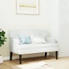 vidaXL Soffor>Bänk med ryggstöd vit 112x65,5x75 cm konstläder