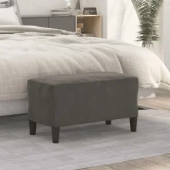 vidaXL Pallar>Bänk mörkgrå 70x35x41 cm sammet