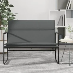 vidaXL Soffor>Bänk mörkgrå 100x64x80 cm tyg