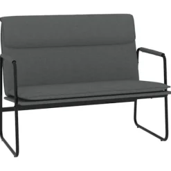 vidaXL Soffor>Bänk mörkgrå 100x64x80 cm tyg