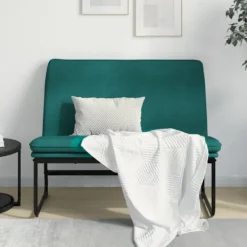 vidaXL Soffor>Bänk mörkgrön 100x75x76 cm tyg