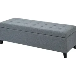 Northio Kistor & Koffertar>Bänk, Stoppad Bänk Med Förvaringsutrymme, Sängbänk Med Lock, Linnelook, Bröstbänk, Förvaringsbänk För Vardagsrum, Sovrum, Grå